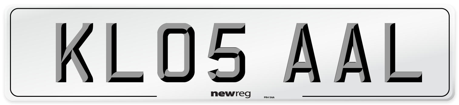 KL05 AAL Number Plate from New Reg